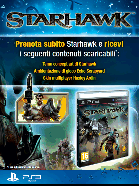 Prenota la tua copia di Starhawk e riceverai contenuti scaricabili esclusivi!