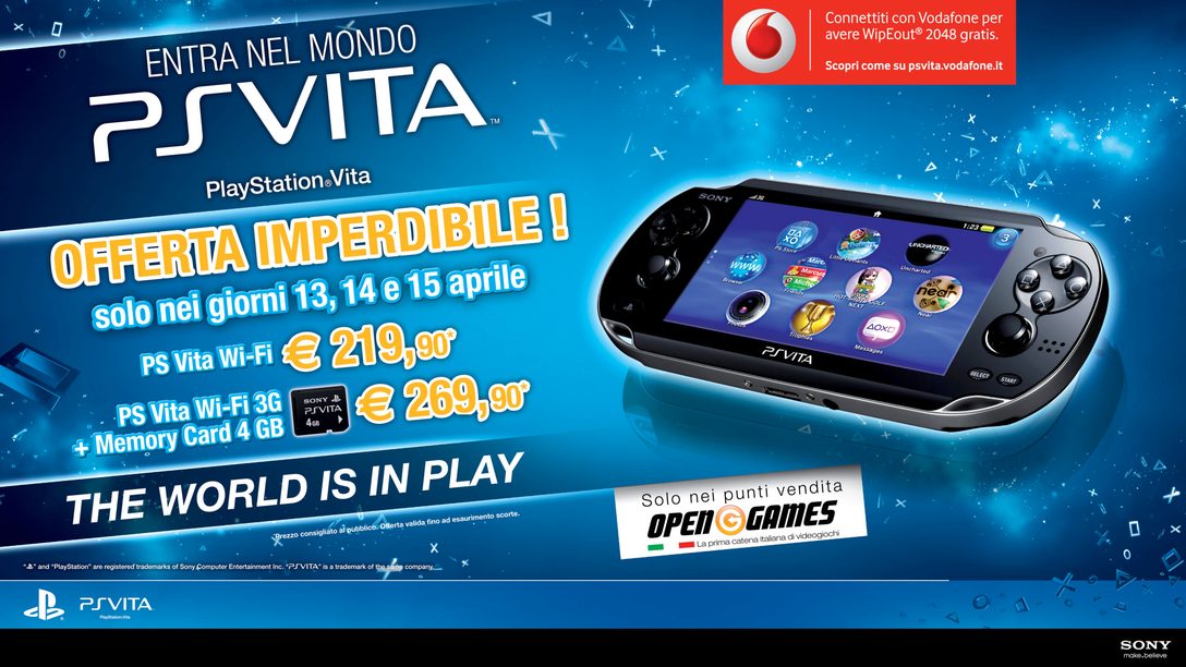 Eventi PS Vita: fine settimana di promozioni da OpenGames