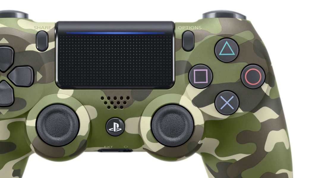 Svelato un nuovo controller wireless DUALSHOCK 4 in verde mimetico
