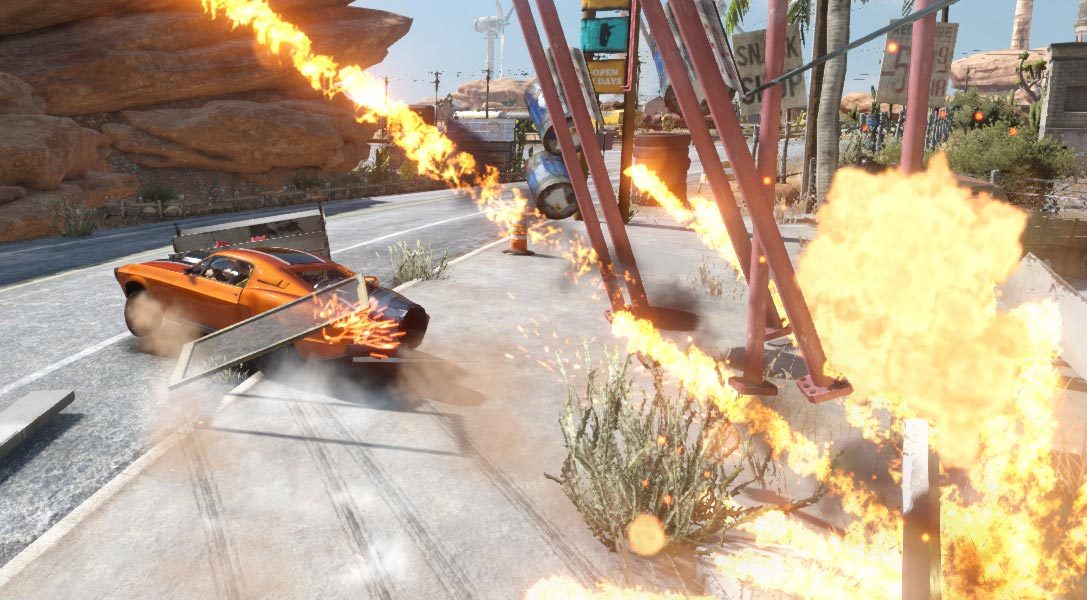 Ecco perché il deserto è il palcoscenico perfetto per il gioco di guida arcade più amato dagli sfasciacarrozze: Flatout 4: Totally Insanity, in uscita la prossima settimana