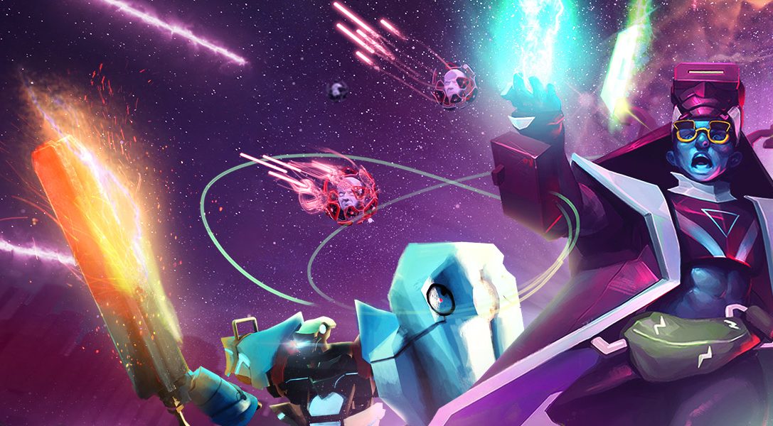 Affrontate un assalto di nemici digitali nel punitivo sparatutto per PS VR Blasters of the Universe, in uscita il 27 febbraio
