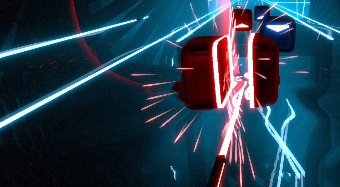 Usa PS Move per tagliare blocchi nel gioco d’azione ritmico Beat Saber, in arrivo su PS VR