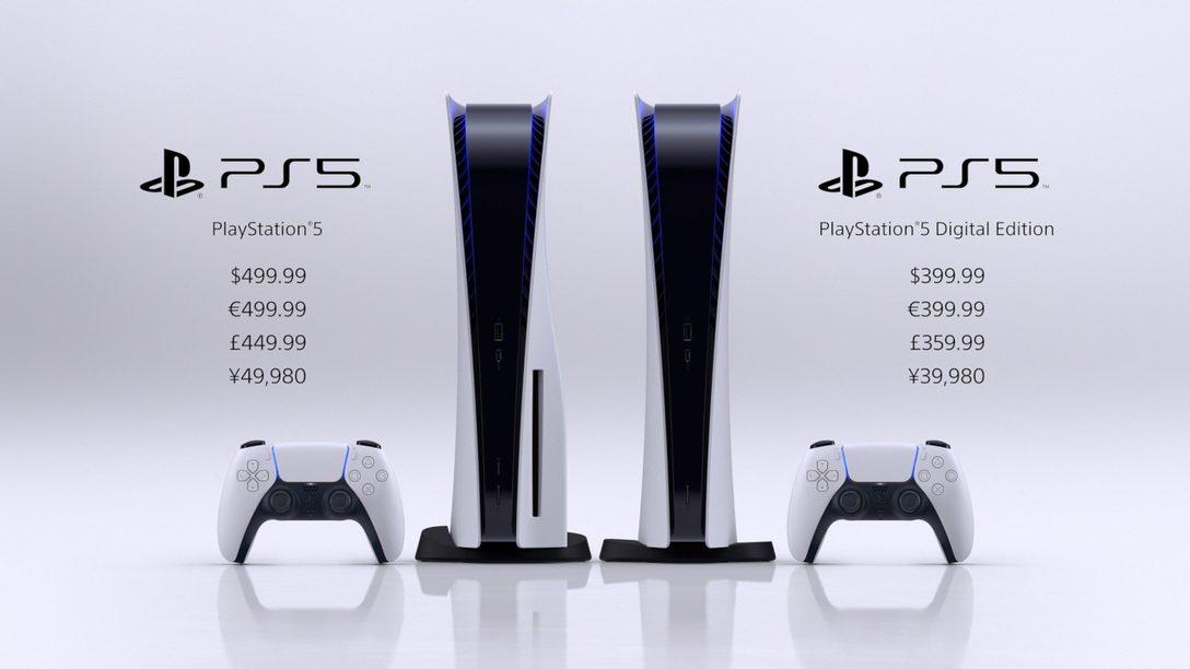 PlayStation 5 in arrivo a  Novembre, PS5 Digital Edition a 399,99€ e  PS5 con Ultra HD Blu-Ray Disc Drive a 499,99€