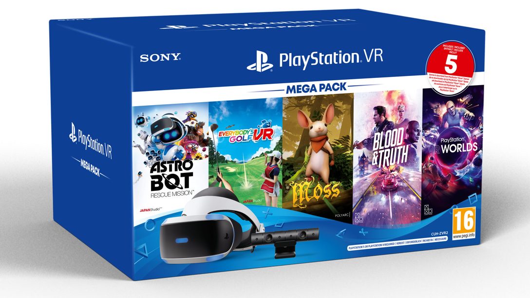 Il Mega Pack PS VR, che include 5 fantastici giochi, sarà disponibile questo mese in Europa, Australia e Nuova Zelanda