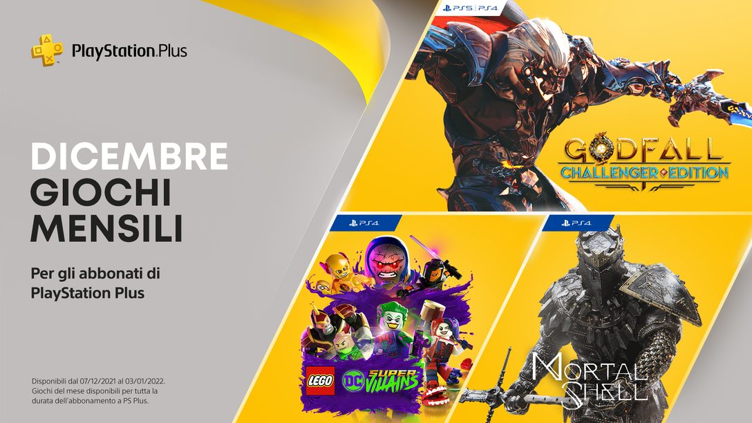 Giochi PlayStation Plus di dicembre: Godfall: Challenger Edition, Mortal  Shell, Lego DC Super-Villains – Il Blog Italiano di PlayStation