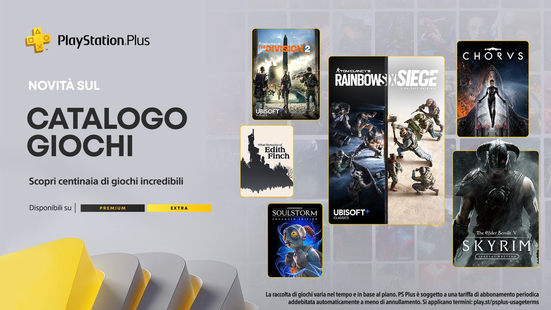 Le aggiunte di novembre al catalogo dei giochi PlayStation Plus: Skyrim,  Rainbow Six Siege, Kingdom Hearts III e molto altro ancora – Il Blog  Italiano di PlayStation