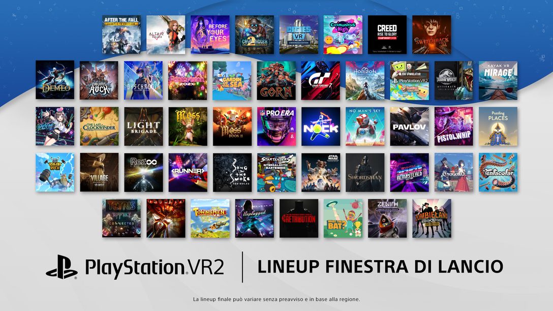 Rivelati 10 nuovi titoli per PS VR2, la lineup della finestra di lancio  include ora più di 40 giochi – Il Blog Italiano di PlayStation
