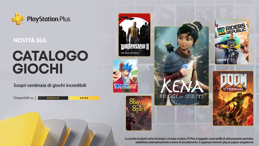 La lineup di aprile del catalogo dei giochi PlayStation Plus: Kena: Bridge of Spirits, Doom Eternal, Riders Republic e altro