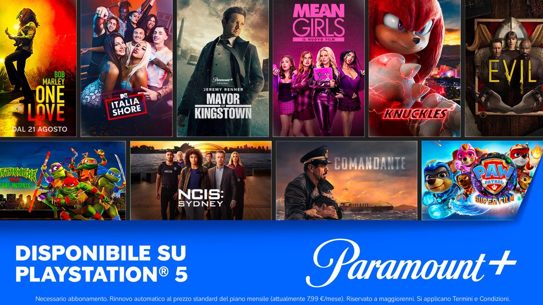 La app di Paramount+ è disponibile anche su PlayStation 5.