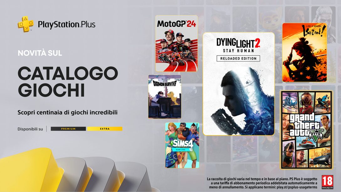 Catalogo giochi PlayStation Plus di novembre: Grand Theft Auto V, Dying Light 2: Stay Human, Like a Dragon: Ishin! e tanti altri