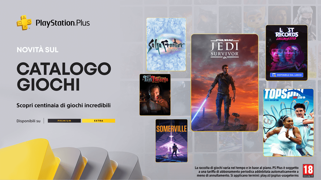 Catalogo dei giochi PlayStation Plus di febbraio: Star Wars Jedi: Survivor, TopSpin 2K25, Lost Records: Bloom & Rage – Tape 1 e tanti altri