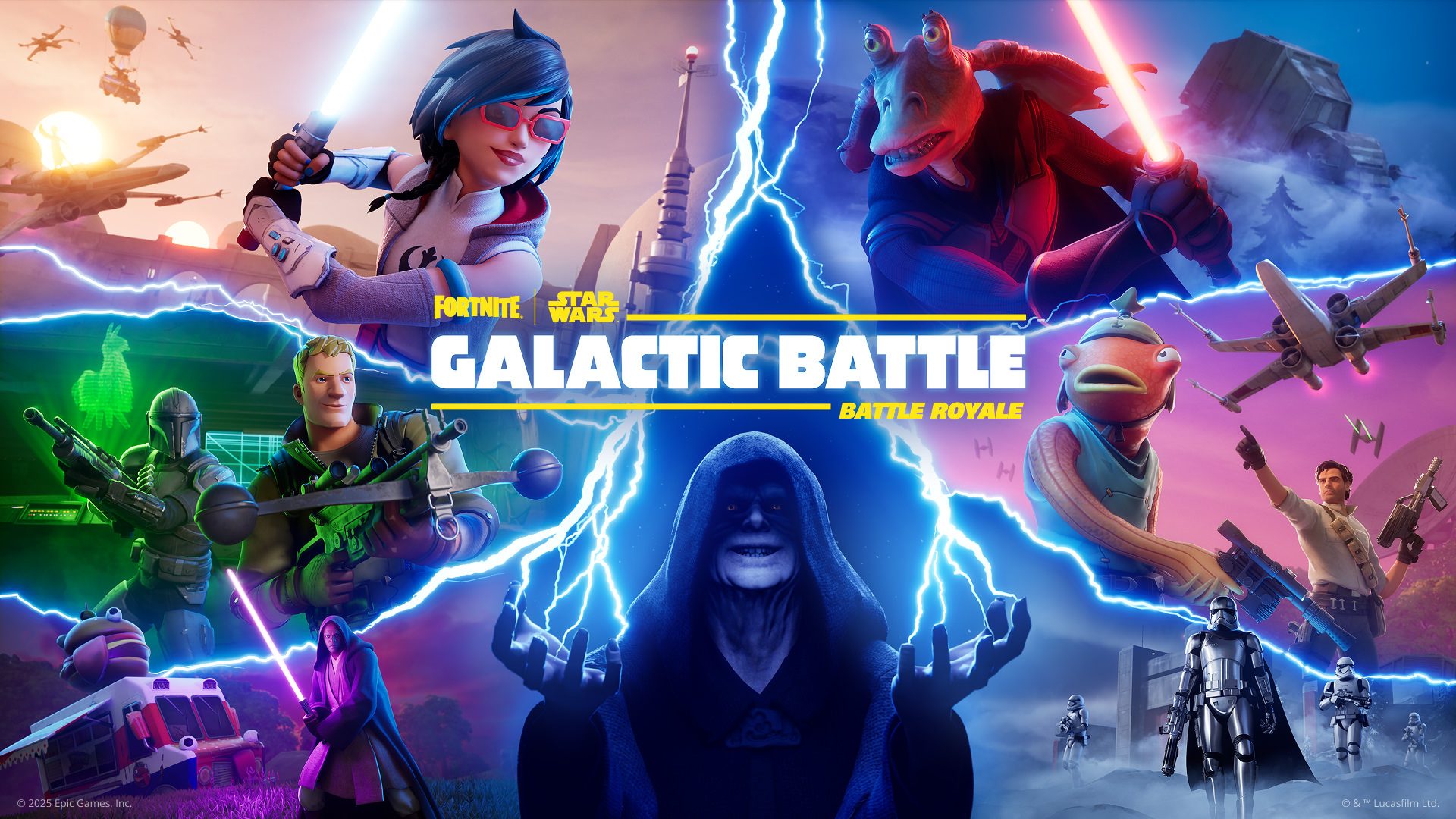 Gioca alla stagione di Star Wars della BR di Fortnite: BATTAGLIA GALATTICA il 2 maggio 2025