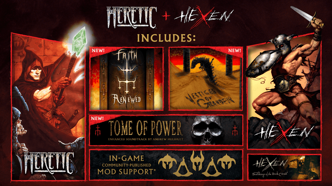 Heretic + Hexen resuscita il classico sparatutto cult fantasy in prima persona, ora disponibile