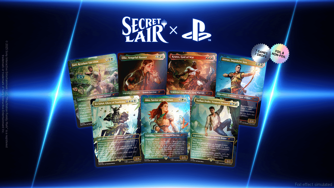 Primo sguardo approfondito alla collaborazione tra Magic: The Gathering Secret Lair e PlayStation, in uscita a ottobre
