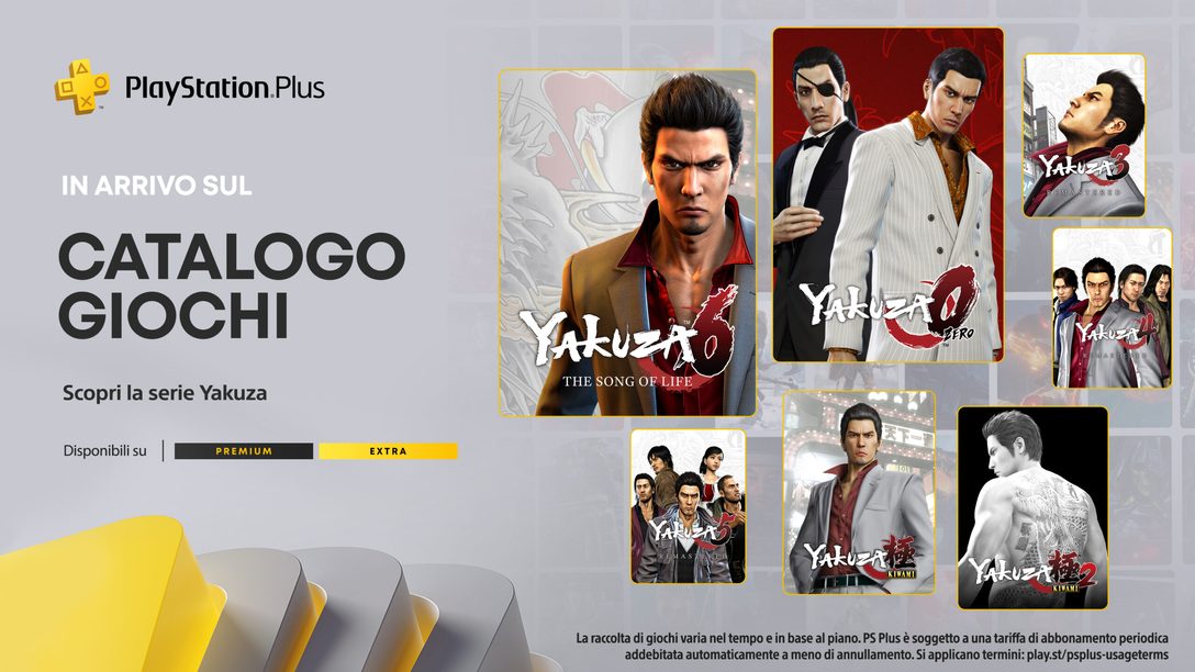 8 giochi Yakuza in arrivo su PlayStation Plus nel 2022 a partire dal mese prossimo