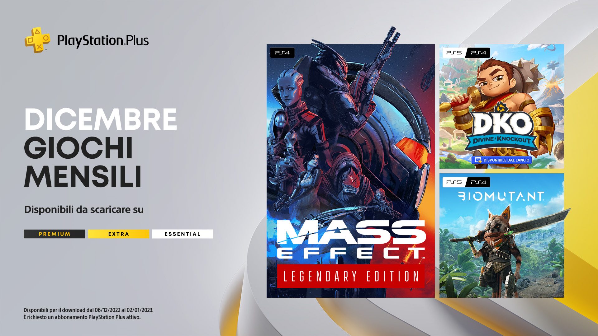 Giochi mensili PlayStation Plus di dicembre: Divine Knockout: Founder's  Edition, Mass Effect Legendary Edition, Biomutant – Il Blog Italiano di  PlayStation