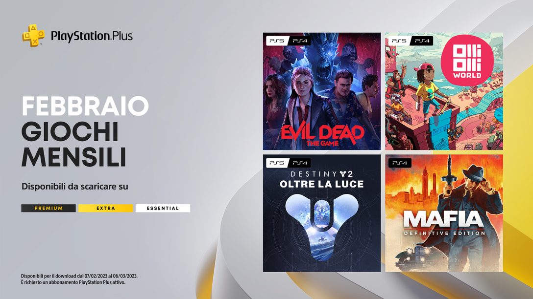 Giochi mensili PlayStation Plus di febbraio: Evil Dead: The Game,  OlliOlliWorld, Destiny 2: Oltre la Luce, Mafia: Definitive Edition – Il  Blog Italiano di PlayStation