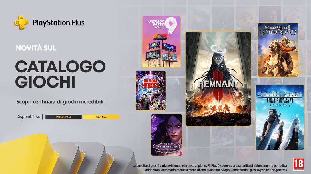 Catalogo giochi PlayStation Plus di luglio: Remnant II, Crisis Core – Final Fantasy VII – Reunion e tanto altro 